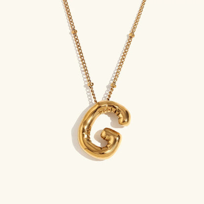 [Royal Vicky]Balloon Gold Initial Necklace