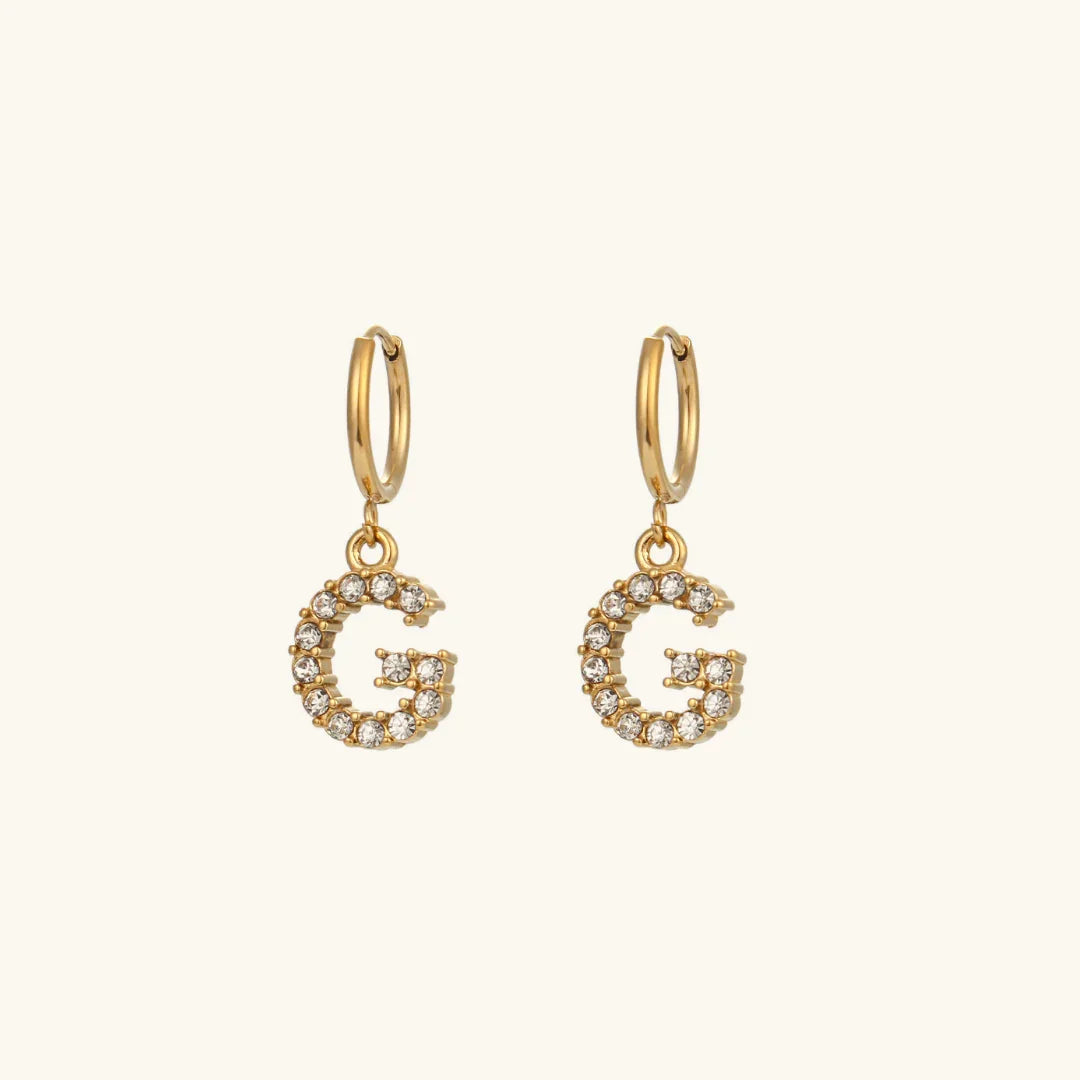 [Royal Vicky]Wilhemina Initial Letter Earrings