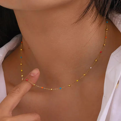 [Royal Vicky]Amphitrite Gold Chain Bead Necklace