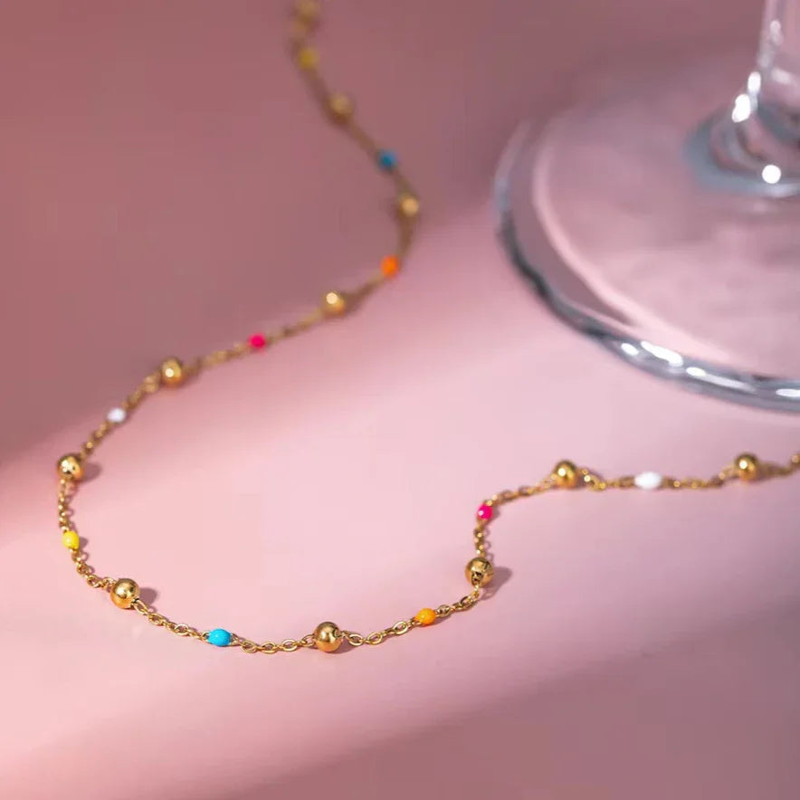 [Royal Vicky]Amphitrite Gold Chain Bead Necklace