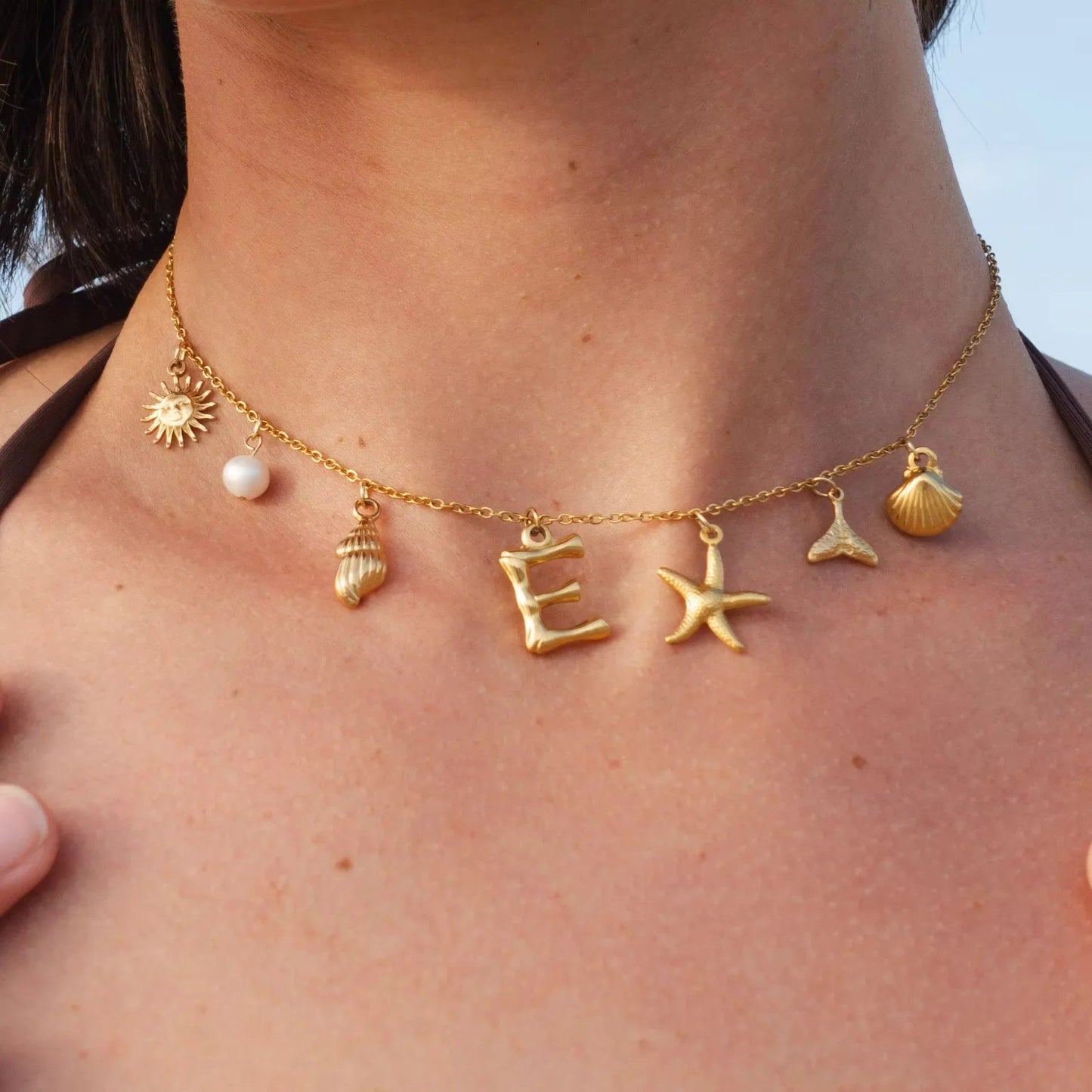 [Royal Vicky]Avaria Ocean Initial Necklace