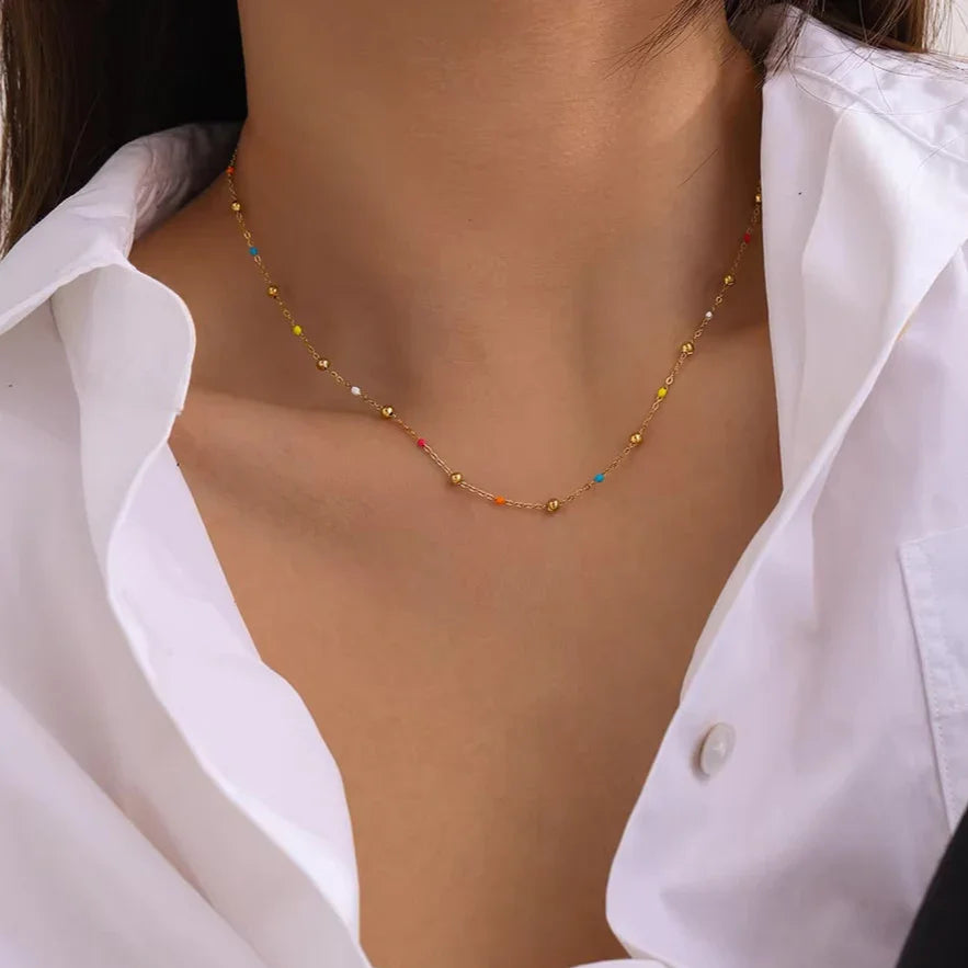 [Royal Vicky]Amphitrite Gold Chain Bead Necklace