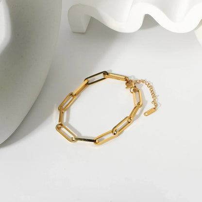 [Royal Vicky]Asta Gold Paperclip Chain Bracelet
