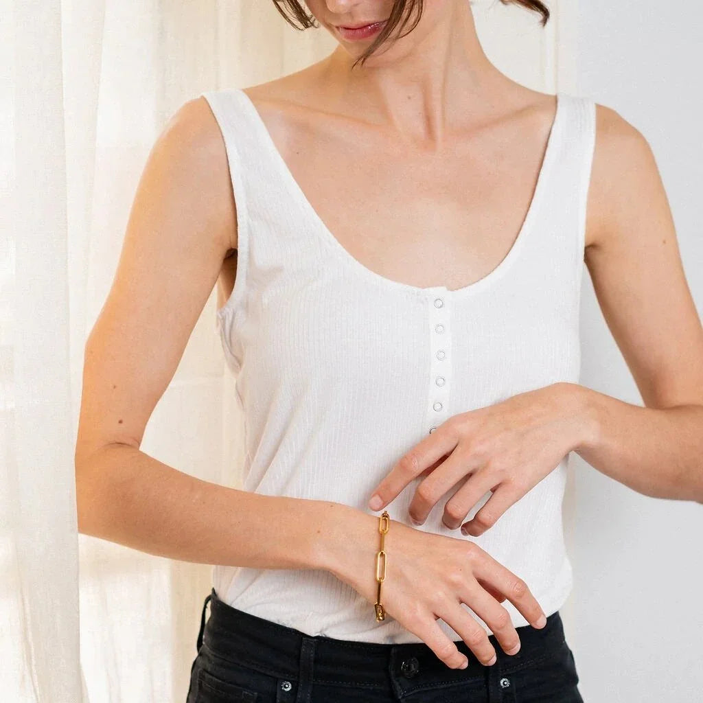 [Royal Vicky]Asta Gold Paperclip Chain Bracelet