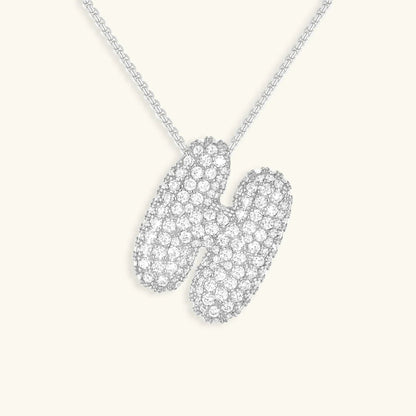 [Royal Vicky]Bubble Initial Diamond Necklace