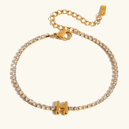 [Royal Vicky]Avaria Bubble Letter Tennis Bracelet