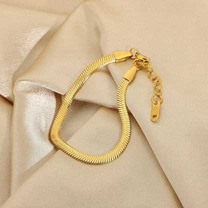 [Royal Vicky]Ellaine Gold Herringbone Bracelet