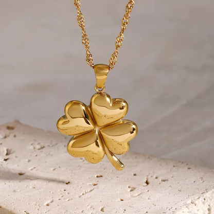 [Royal Vicky]Ella Clover Gold Necklace