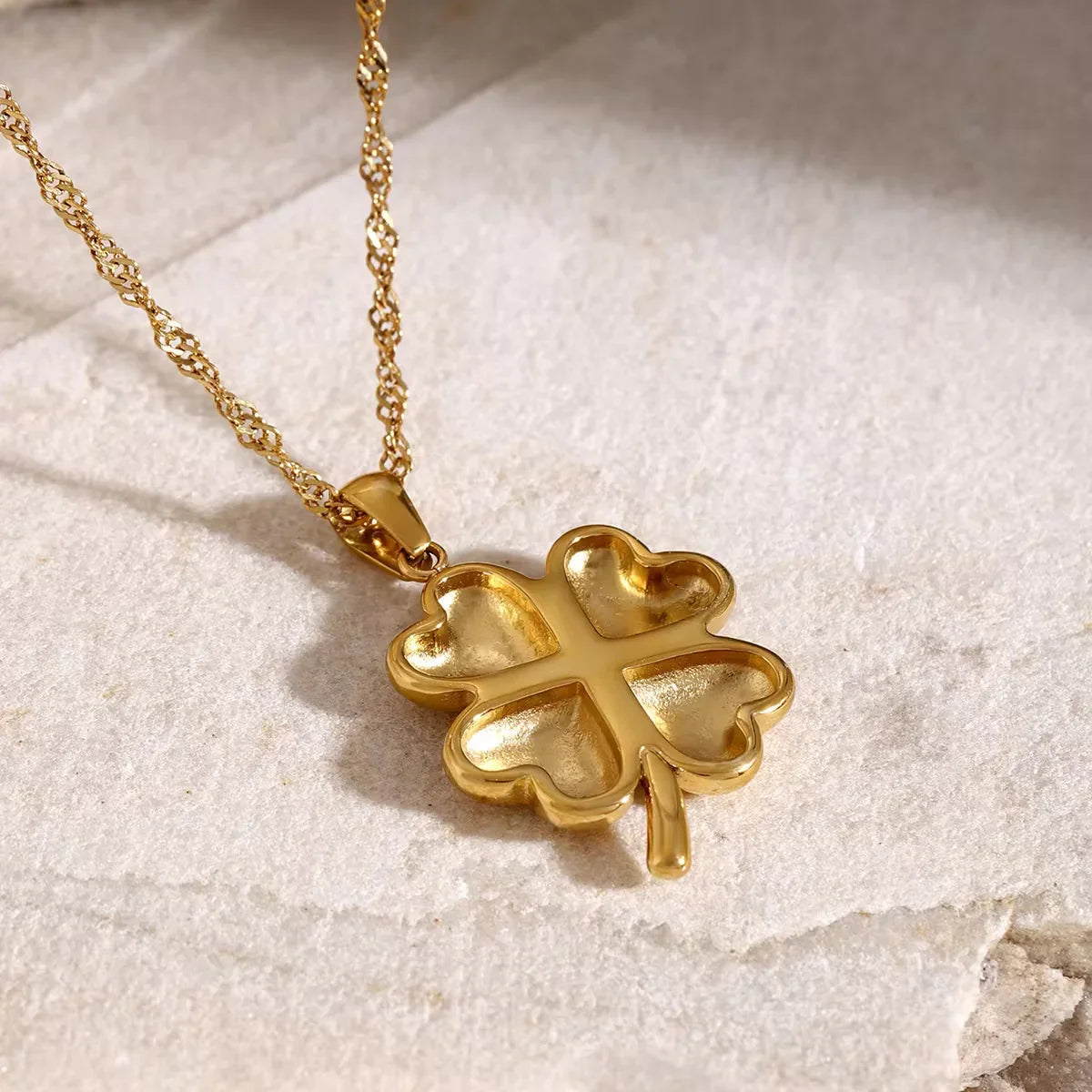 [Royal Vicky]Ella Clover Gold Necklace