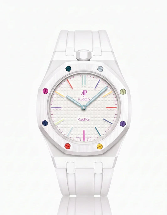 Silicone Strap & Case  Royal Pop Huit Blanc(Customize  Colors)