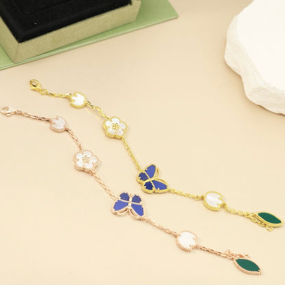 [Vicky]LUCKY SPRING BUTTERFLY 5 MOTIF BRACELET