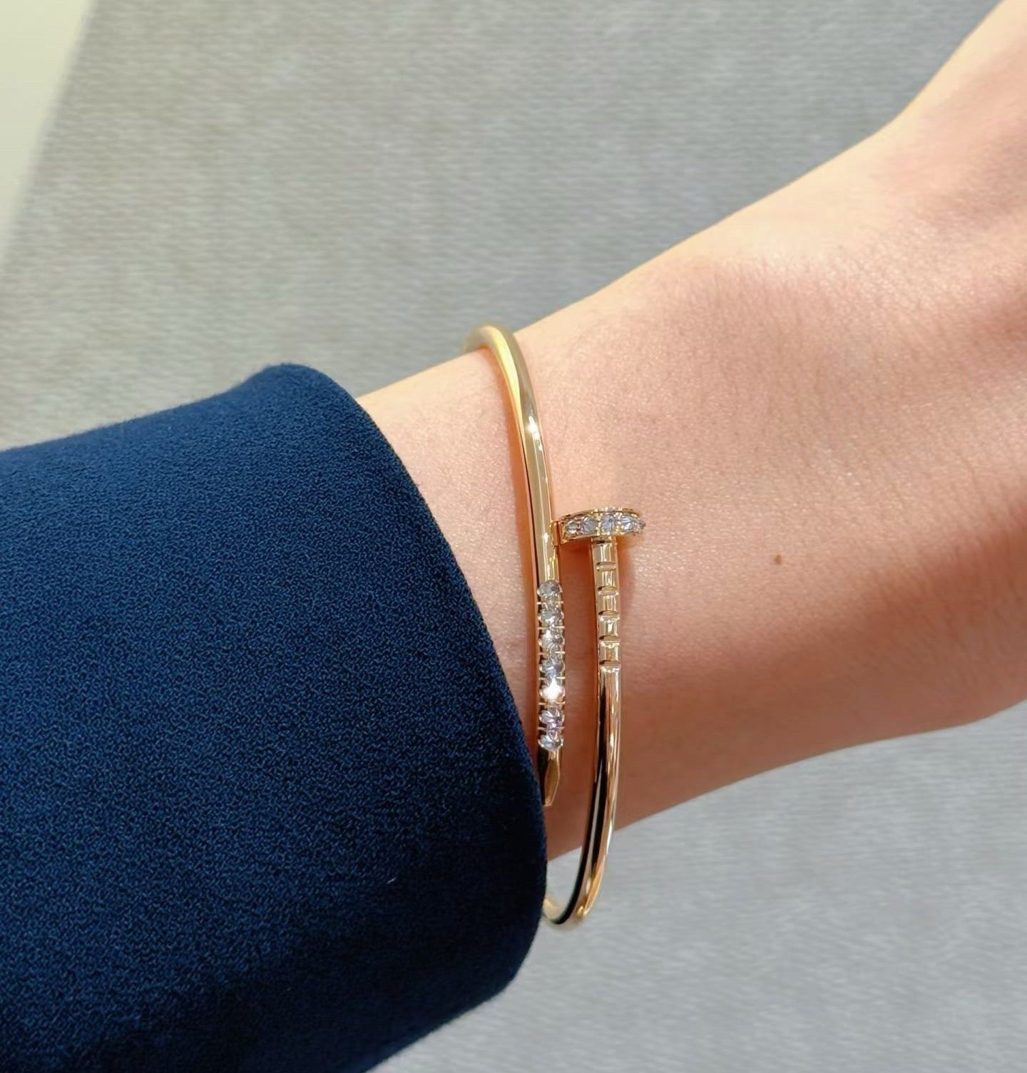 [Vicky]JUSTE BRACELET 2.5MM DIAMONDS NEW