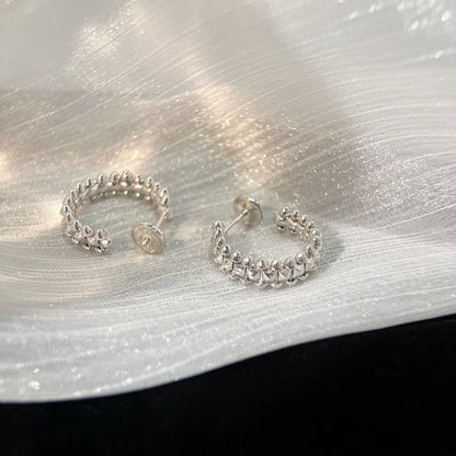 [Vicky]CLASH SMALL HOOP EARRINGS