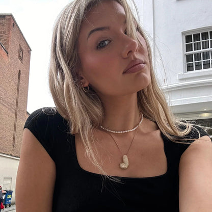 [Royal Vicky]Bubble Initial Diamond Necklace