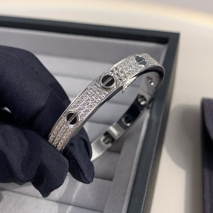 [Vicky]LOVE BRACELET 6.1MM DIAMOND-PAVED CERAMIC