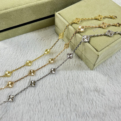 [Vicky]CLOVER 6 MOTIF DIAMOND BRACELET