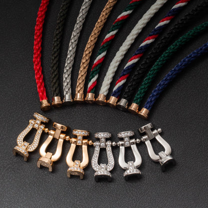 [Vicky]FORCE LARGE HORSESHOE HALF DIAMOND BRACELET ROSE GOLD