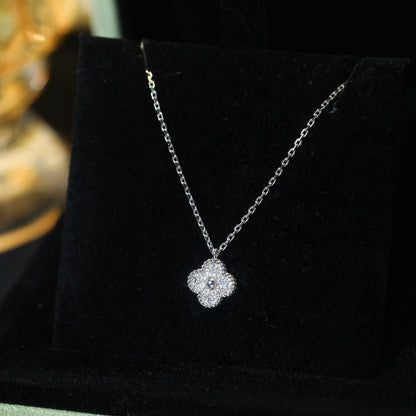 [Vicky]CLOVER MINI 9.5MM PENDANT DIAMOND NECKLACE