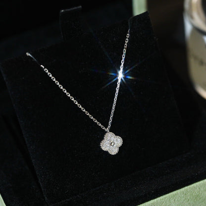 [Vicky]CLOVER MINI 9.5MM PENDANT DIAMOND NECKLACE