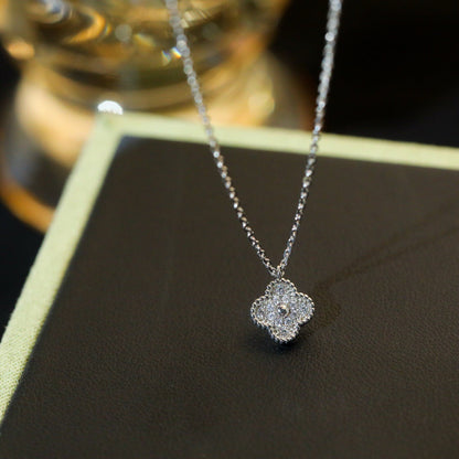 [Vicky]CLOVER MINI 9.5MM PENDANT DIAMOND NECKLACE