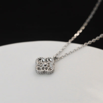[Vicky]CLOVER MINI 9.5MM PENDANT DIAMOND NECKLACE