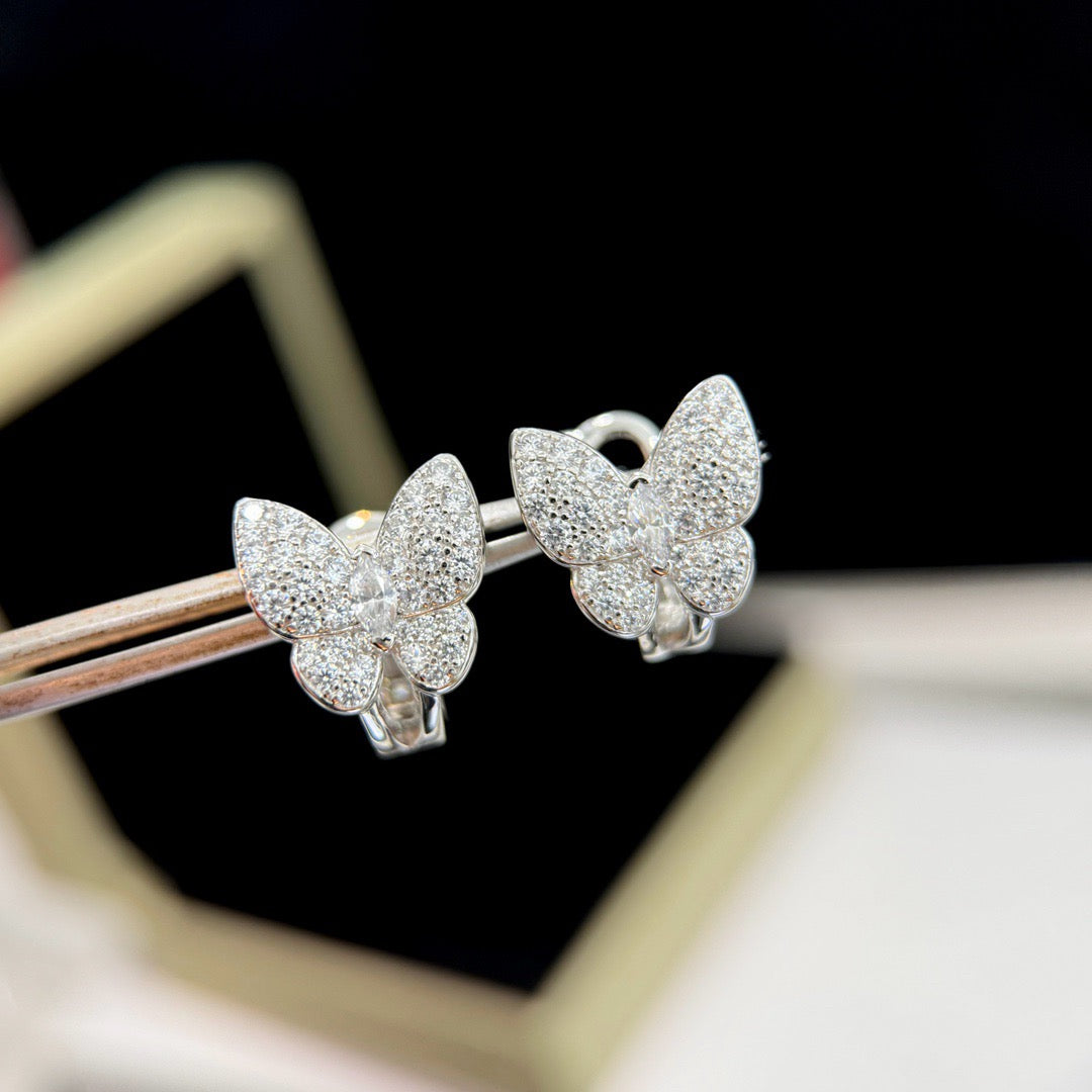 [Vicky]BUTTERFLY ALL DIAMOND EARRINGS