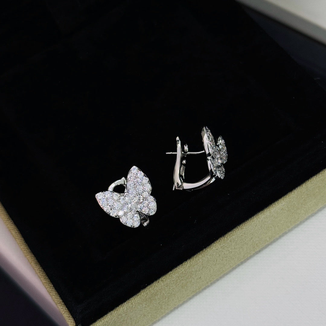 [Vicky]BUTTERFLY ALL DIAMOND EARRINGS