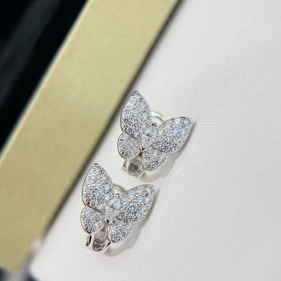 [Vicky]BUTTERFLY ALL DIAMOND EARRINGS