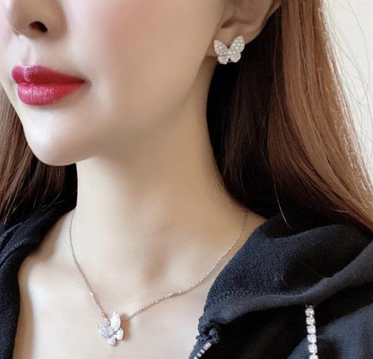 [Vicky]BUTTERFLY ALL DIAMOND EARRINGS