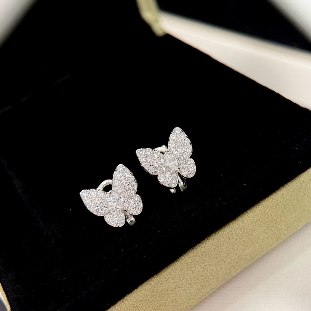 [Vicky]BUTTERFLY ALL DIAMOND EARRINGS