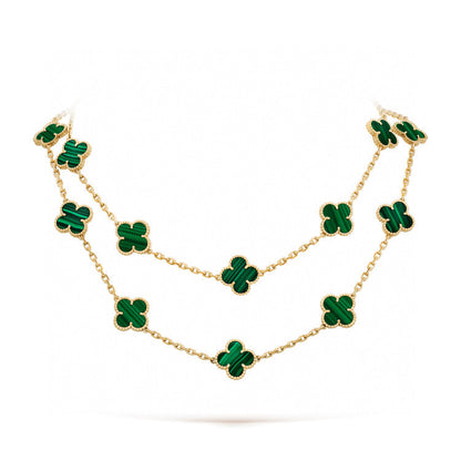 [Vicky]CLOVER 20 MOTIFS MALACHITE GOLD