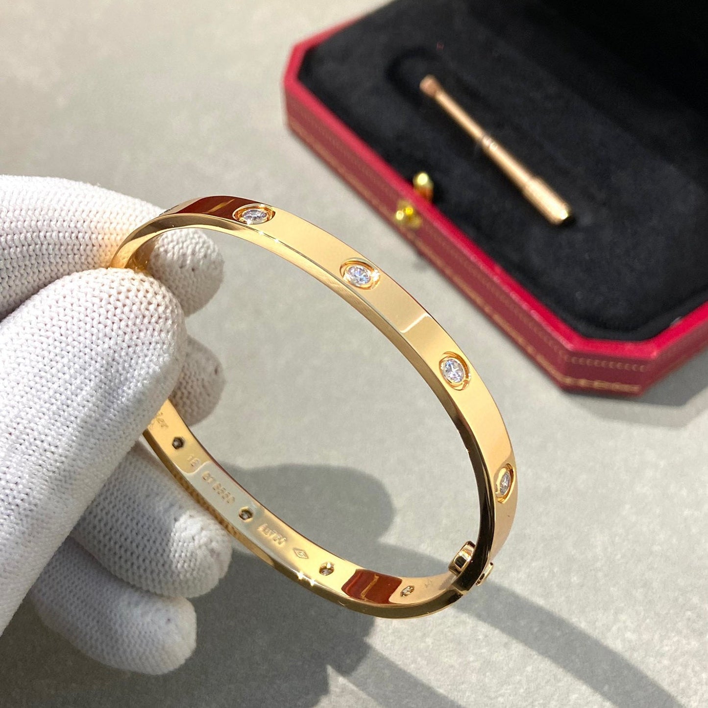 [Vicky]LOVE BRACELET 6.1MM 10 DIAMONDS