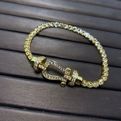 [Vicky]FORCE  HORSESHOE  DIAMOND TENNIS BRACELET