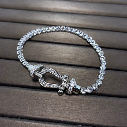 [Vicky]FORCE  HORSESHOE  DIAMOND TENNIS BRACELET