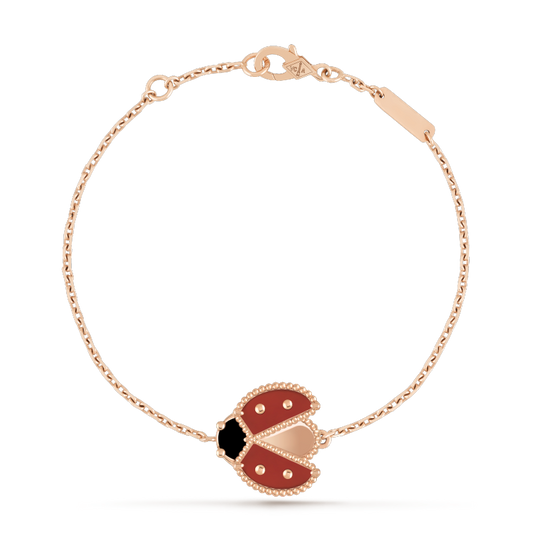 [Vicky]LUCKY SPRING 1 MOTIF PINK GOLD BRACELET