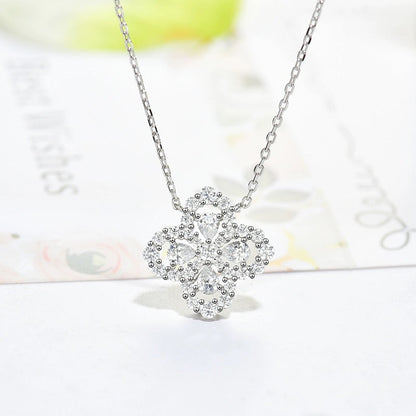 [Vicky]LOOP NECKLACE FULL MOTIF DIAMOND 16MM MULTIPLE COLORS