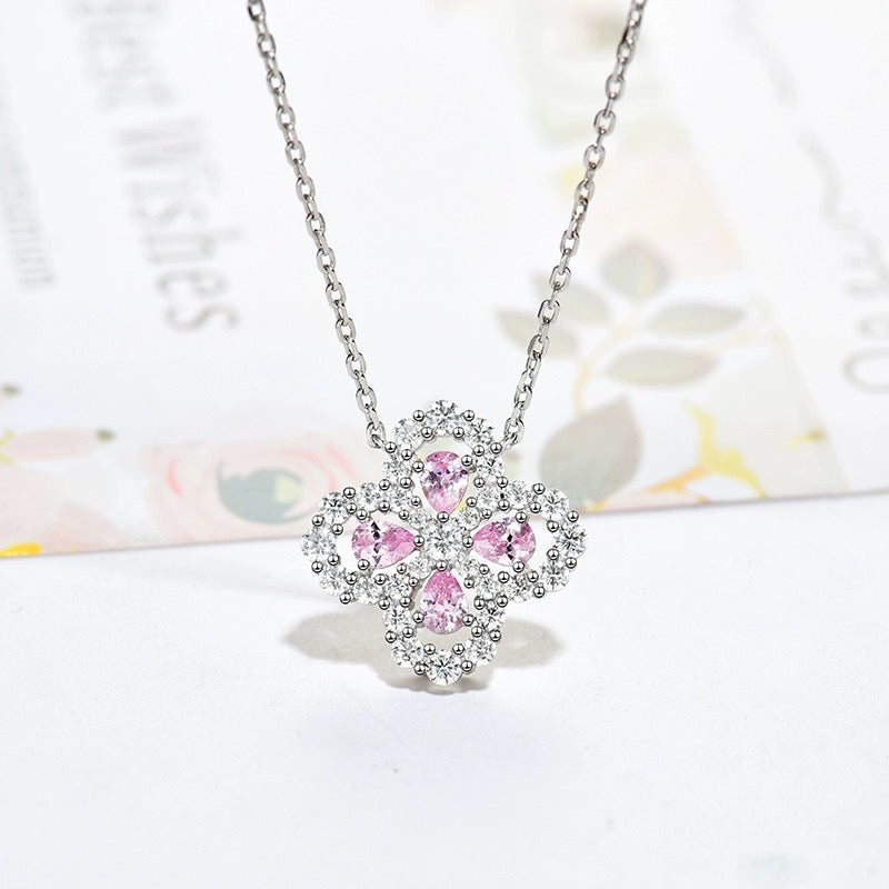 [Vicky]LOOP NECKLACE FULL MOTIF DIAMOND 16MM MULTIPLE COLORS