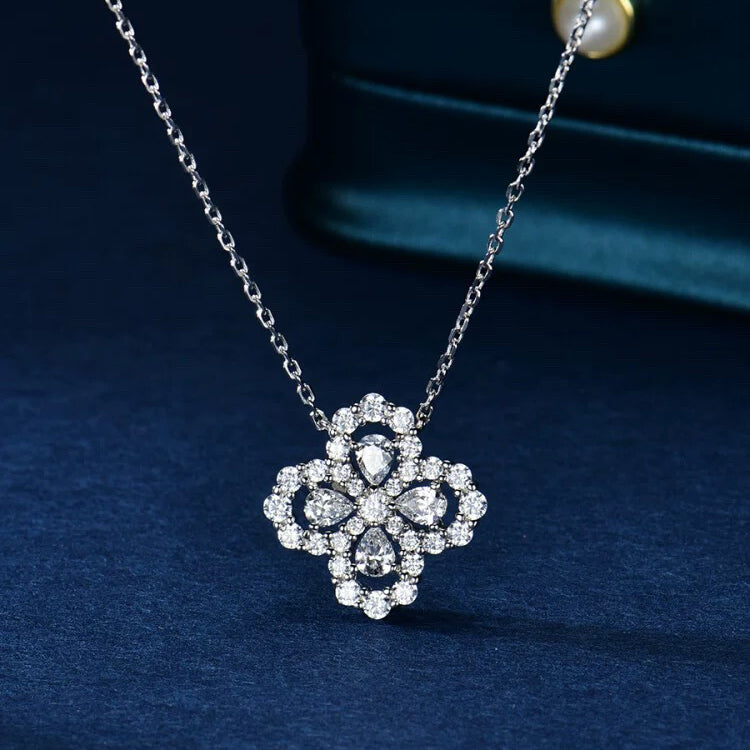 [Vicky]LOOP NECKLACE FULL MOTIF DIAMOND 16MM MULTIPLE COLORS