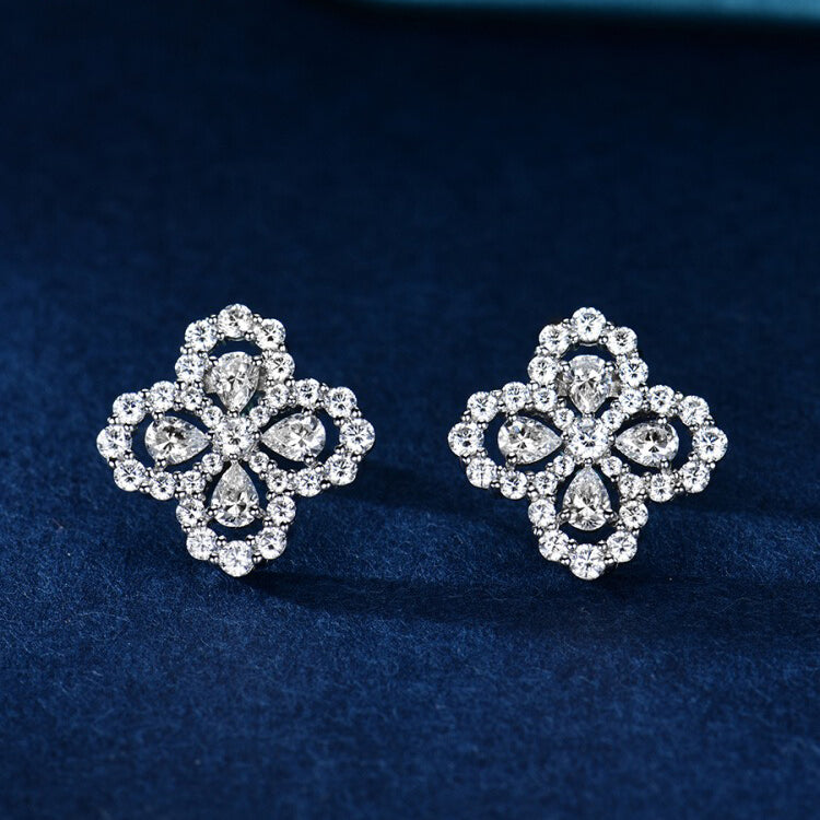 [Vicky]LOOP EARRINGS FULL MOTIF DIAMOND 16MM