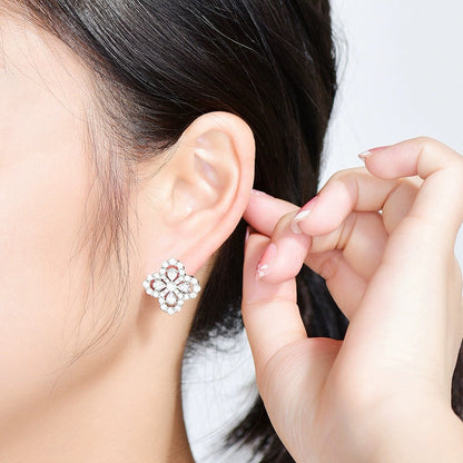 [Vicky]LOOP EARRINGS FULL MOTIF DIAMOND 16MM