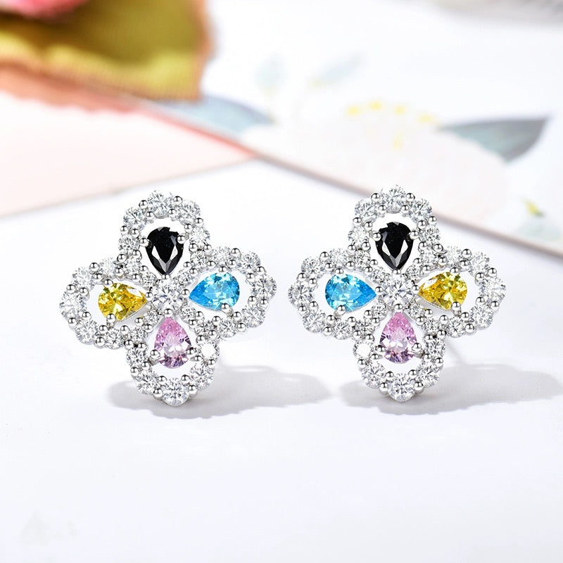 [Vicky]LOOP EARRINGS FULL MOTIF DIAMOND 16MM
