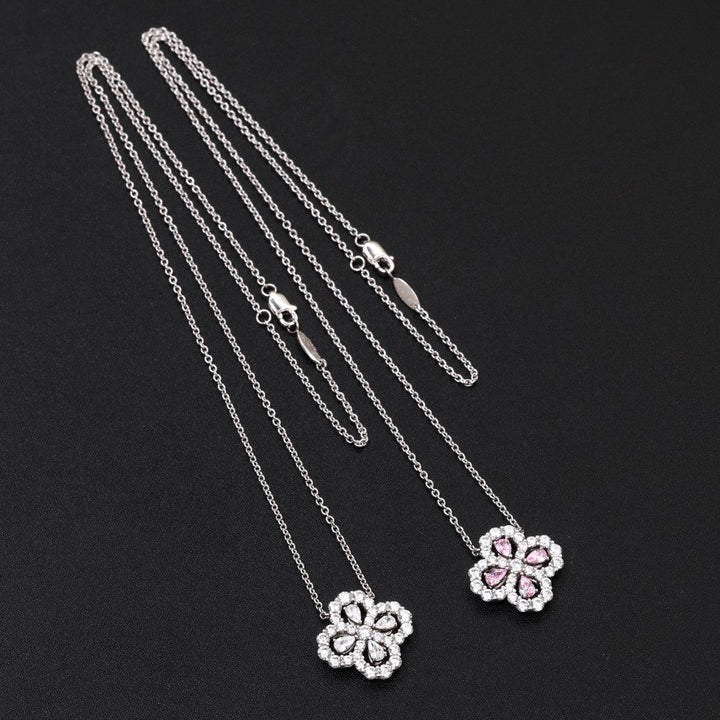 [Vicky]LOOP NECKLACE FULL MOTIF DIAMOND 16MM MULTIPLE COLORS