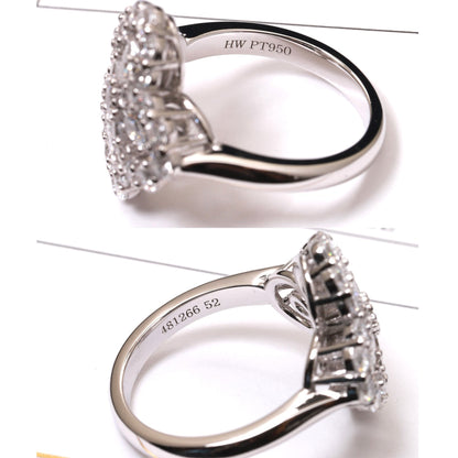 [Vicky]LOOP RING FULL MOTIF DIAMOND 16MM SILVE
