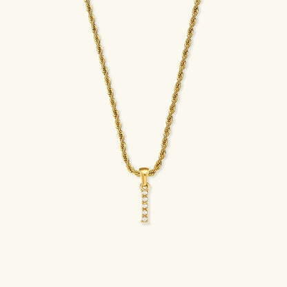 [Royal Vicky]Elodie Initial Letter Pearl Necklace