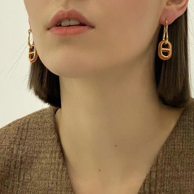 [Vicky]HM O'MAILLON GOLD EARRINGS