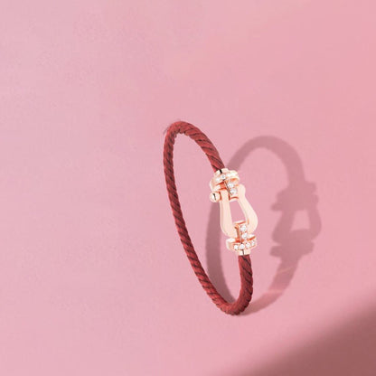 [Vicky]FORCE 10 HALF DIAMOND PINK GOLD RED CORDERI LARGE AND MEDIUM MODEL