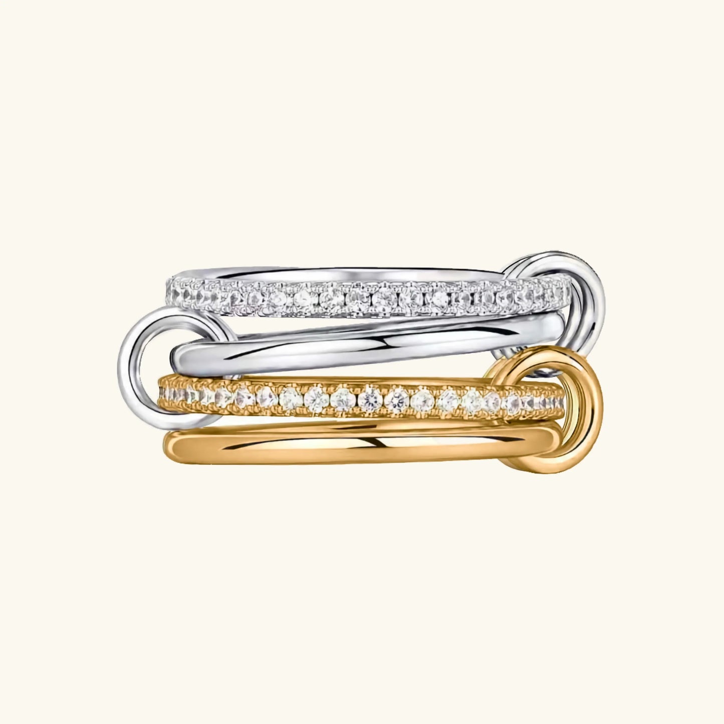 [Royal Vicky]Ivy Stacked Diamond Ring