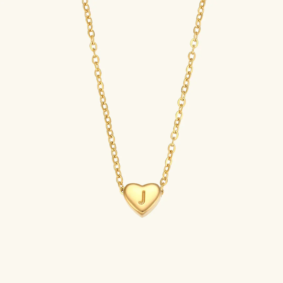 [Royal Vicky]Heart Initial Gold Necklace