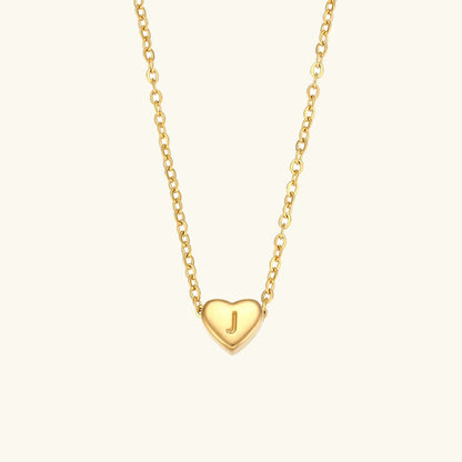 [Royal Vicky]Heart Initial Gold Necklace
