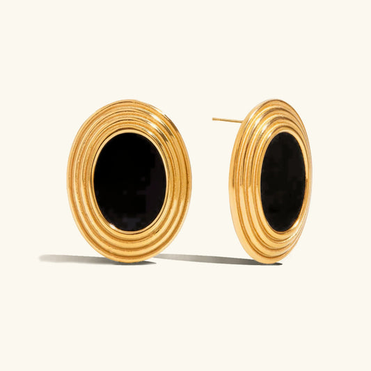 [Royal Vicky]Ruthie Gold Enamel Earrings